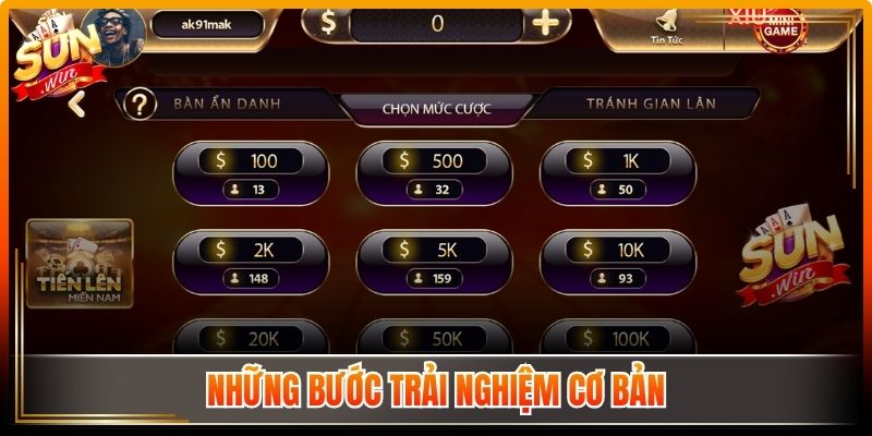 Game Bài Sunwin – Không Gian Giải Trí Hiện Đại Thu Hút 3 Những bước trải nghiệm cơ bản