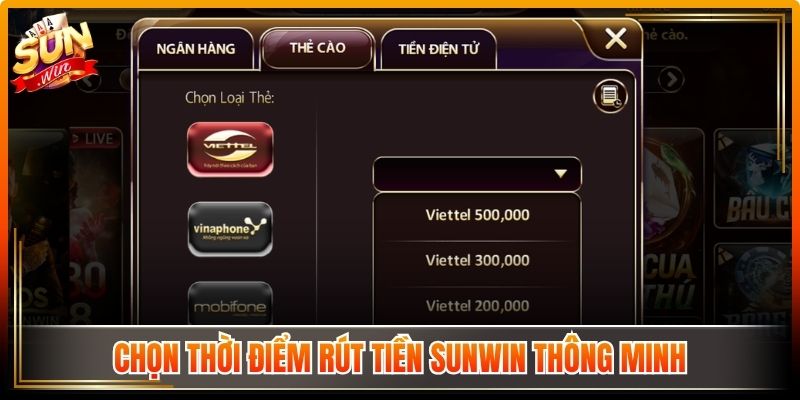 Chọn thời điểm rút tiền Sunwin thông minh